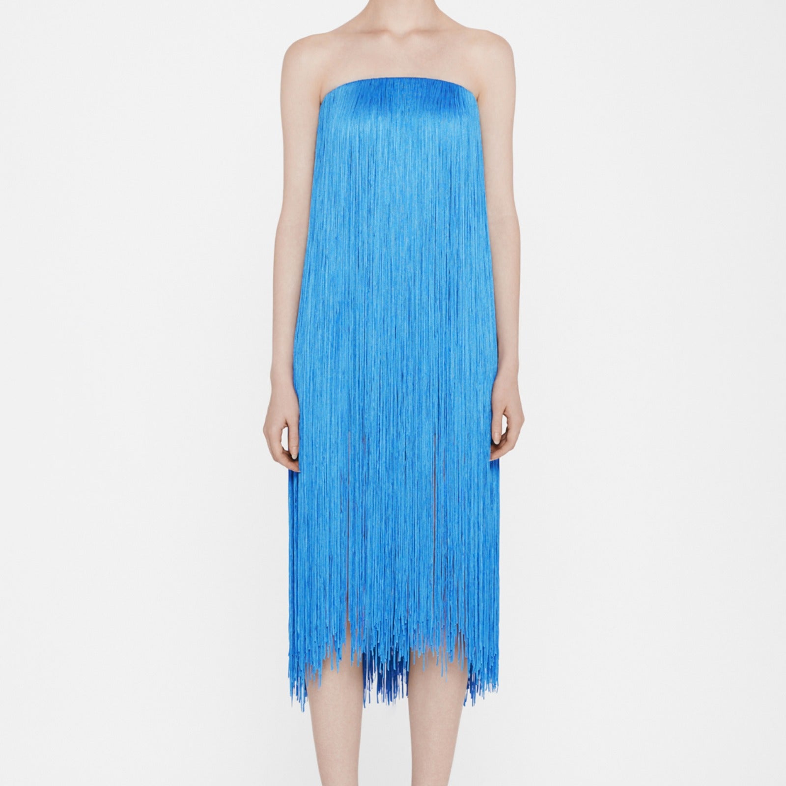 Violaine Fringe Midi Dress
