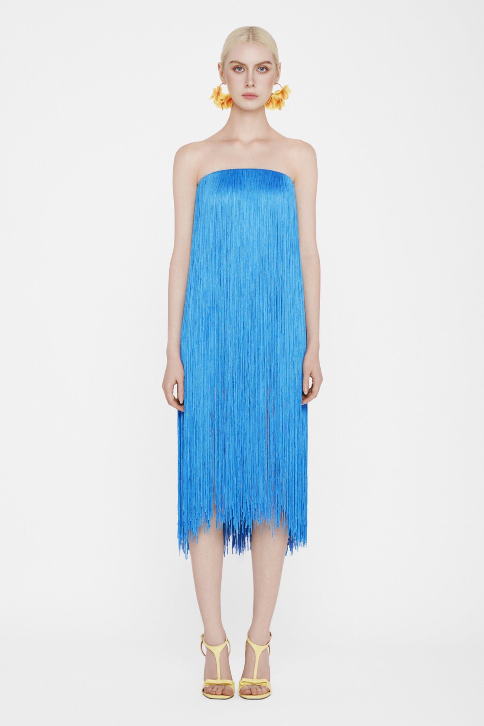 Violaine Fringe Midi Dress