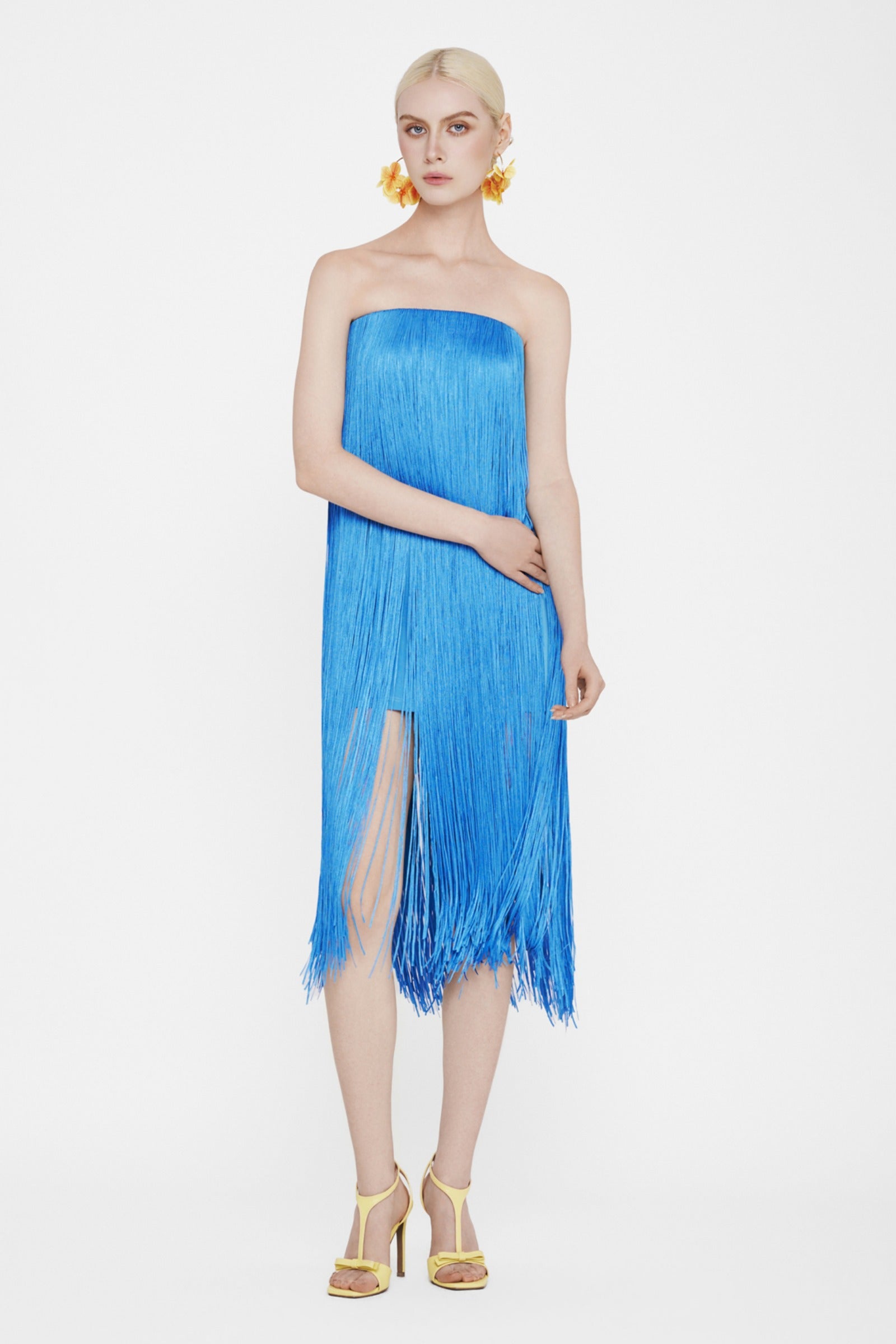 Violaine Fringe Midi Dress