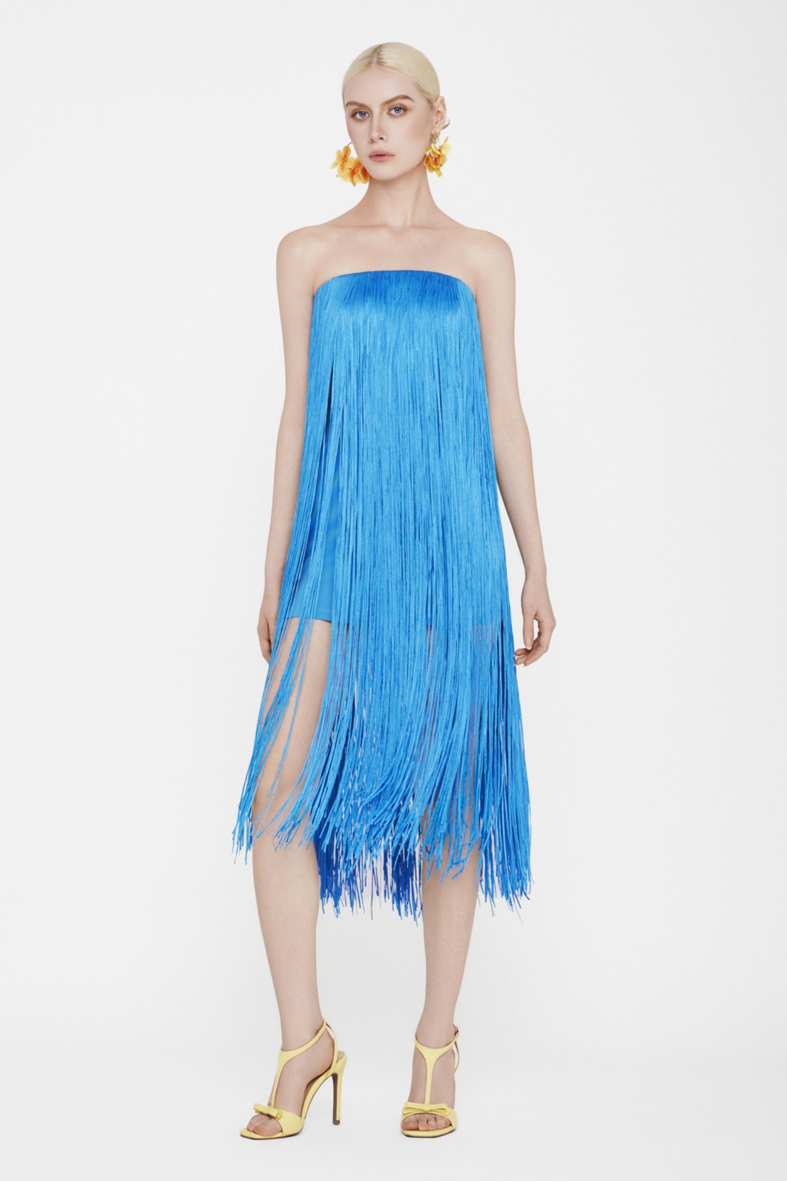Violaine Fringe Midi Dress