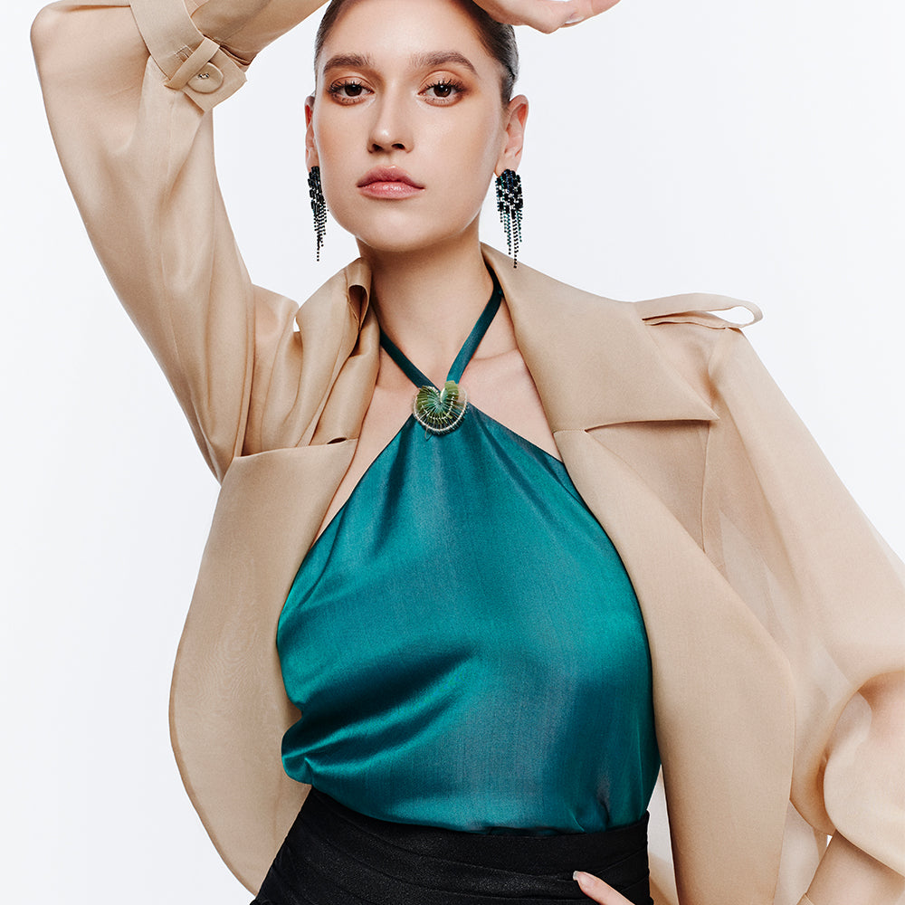 Margo Halter Satin Top