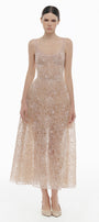 Coralie Scoop Applique Midi Dress - MEAN BLVD