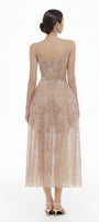 Coralie Scoop Applique Midi Dress - MEAN BLVD
