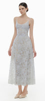 Coralie Scoop Applique Midi Dress - MEAN BLVD