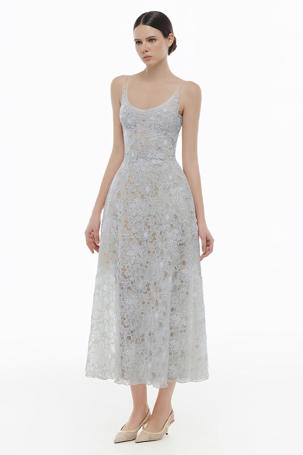 coralie silver dress TE Coralie Silver Gown GlamEdge Dress & Gown