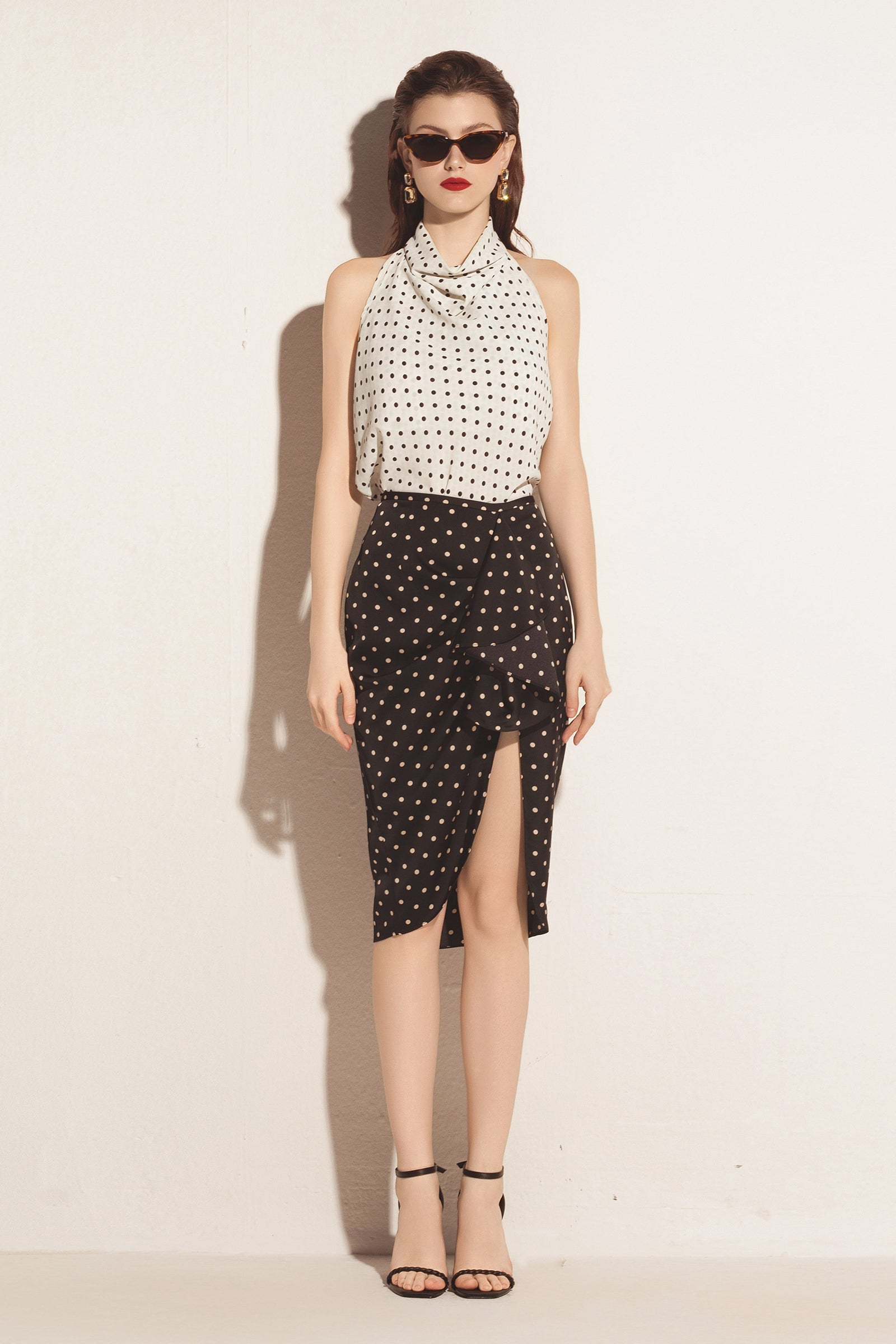 Corayne Asymmetric Midi Dress - MEAN BLVD