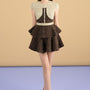 Martha A-line Wavy Tweed Mini Skirt
