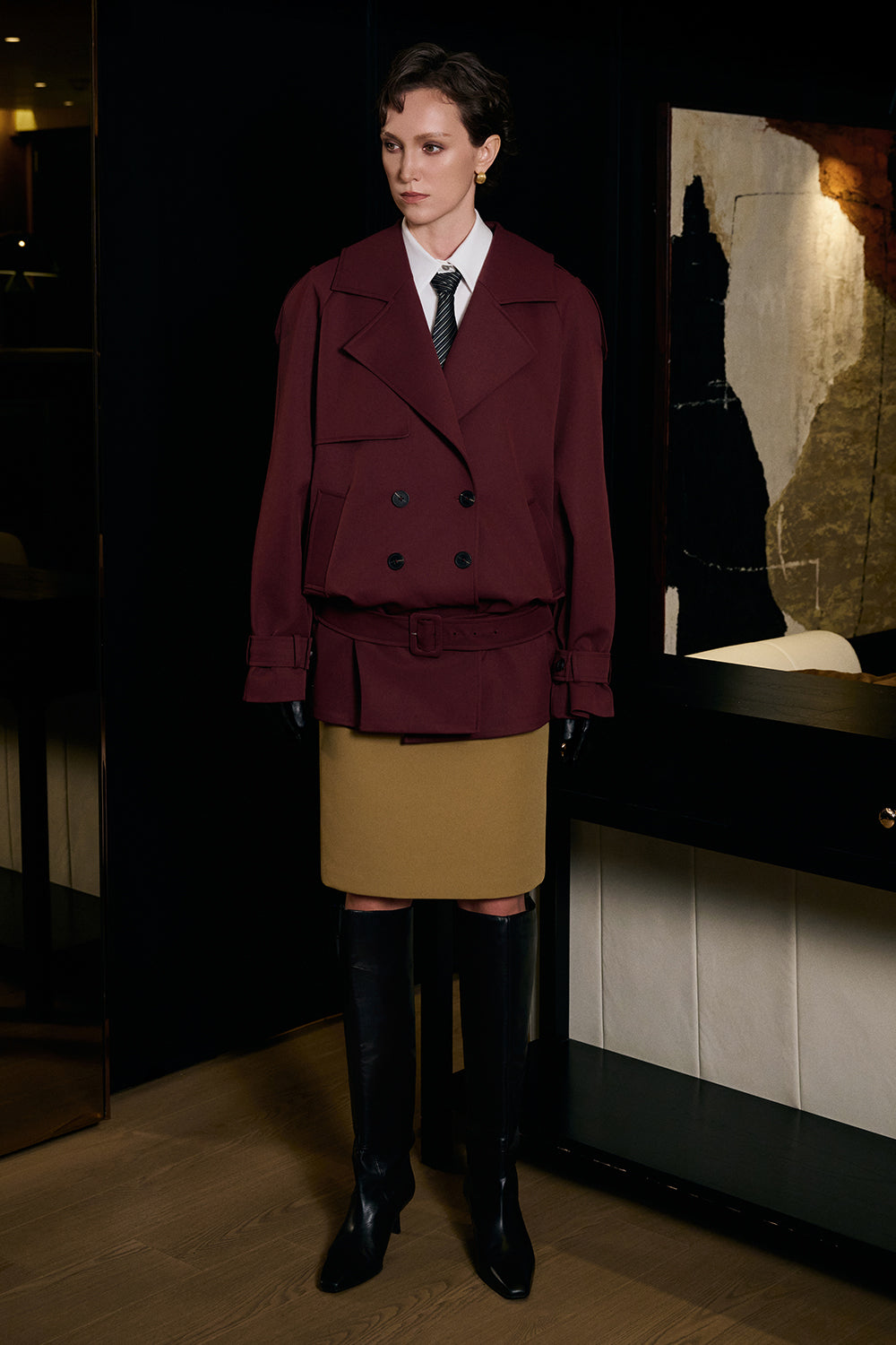 Crillon Pencil Twill Skirt