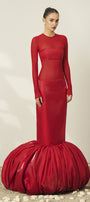 Crimson Bubble Maxi Dress - MEAN BLVD