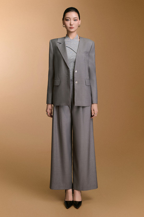 Crimson Straight Bamboo Blazer - MEAN BLVD