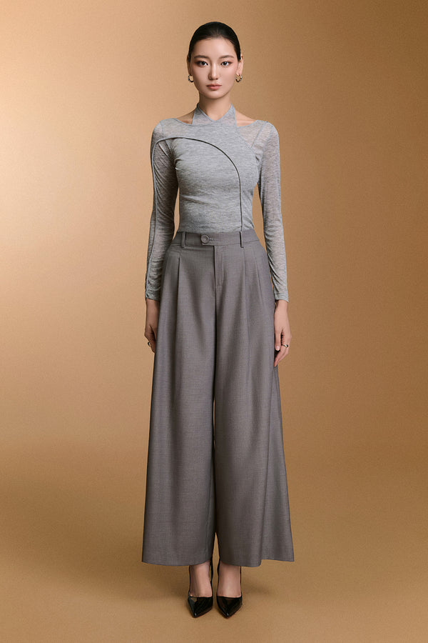 Crimson Straight Pleated Pants - MEAN BLVD