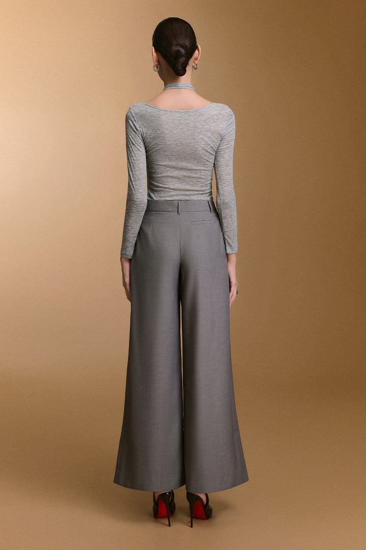 Crimson Straight Pleated Pants - MEAN BLVD