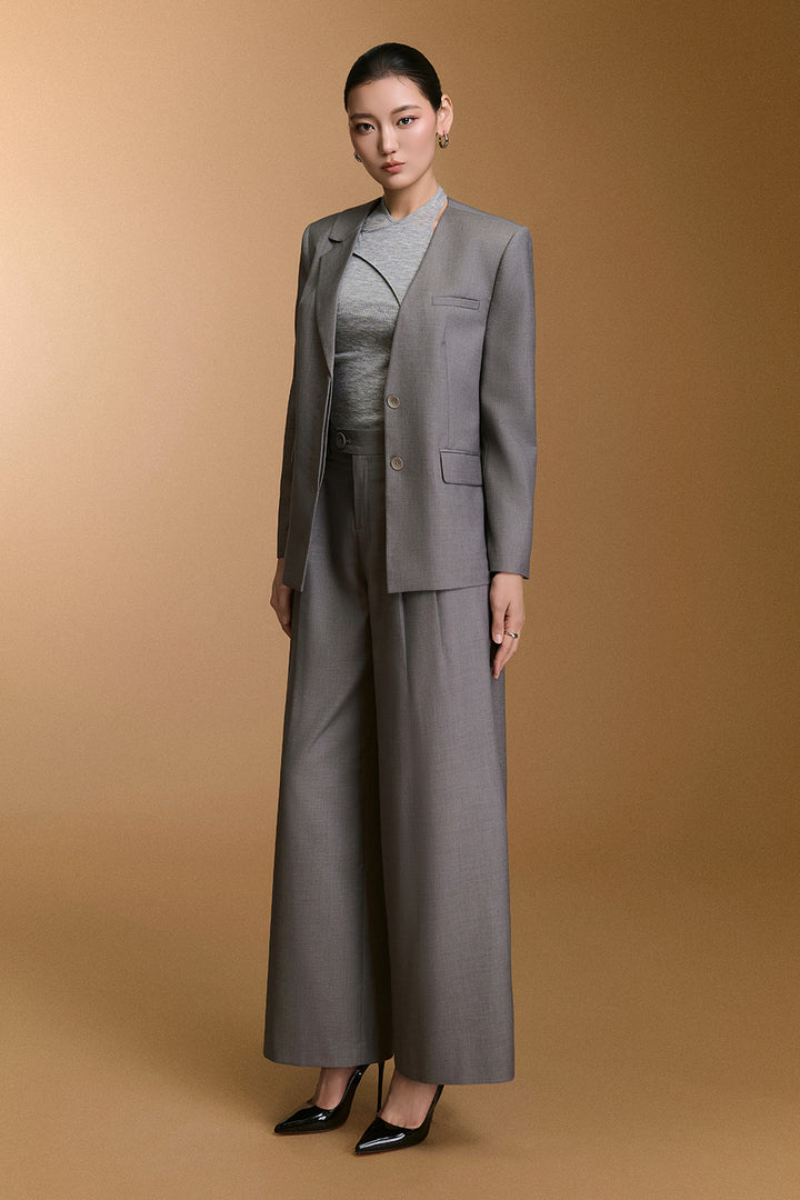 Crimson Straight Pleated Pants - MEAN BLVD