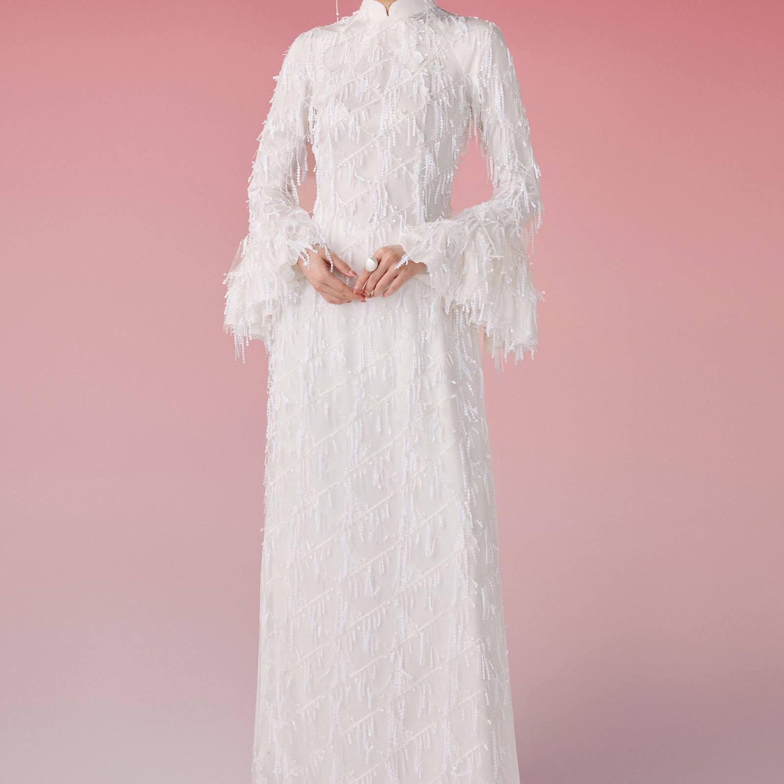 Bach Sa Fringe Ao Dai Set