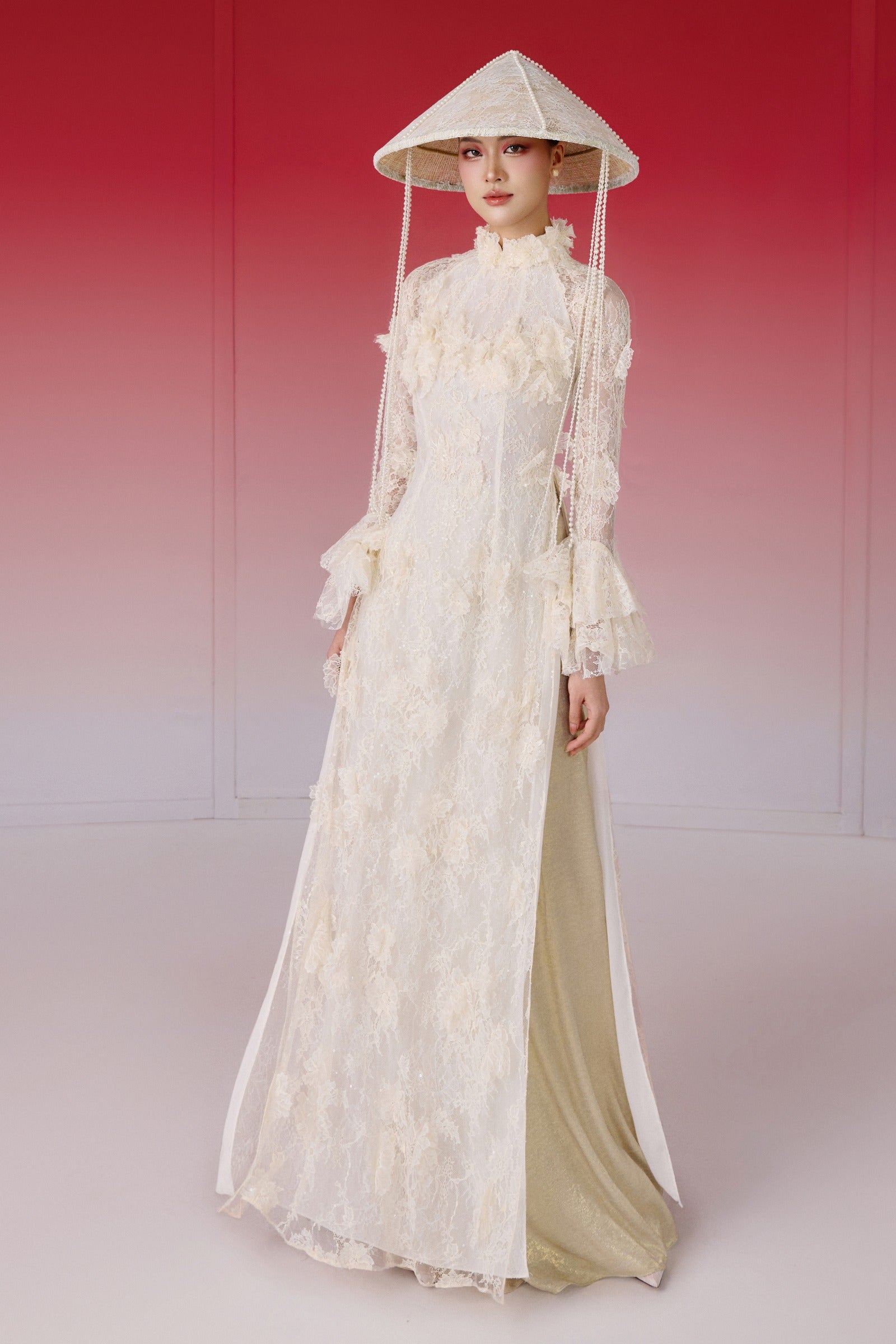 Phung Hy High Neck Ao Dai Set