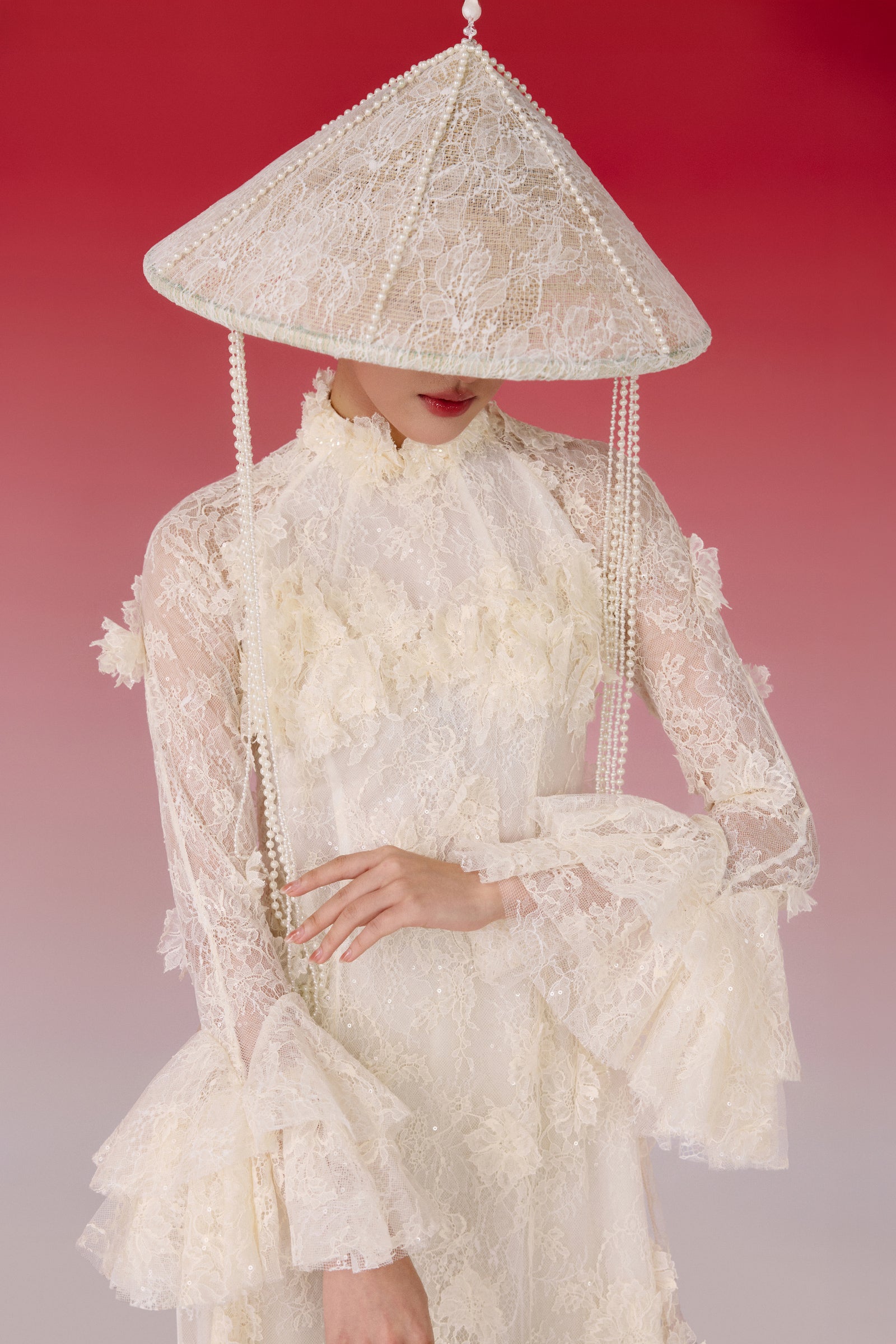 Phung Hy High Neck Ao Dai Set