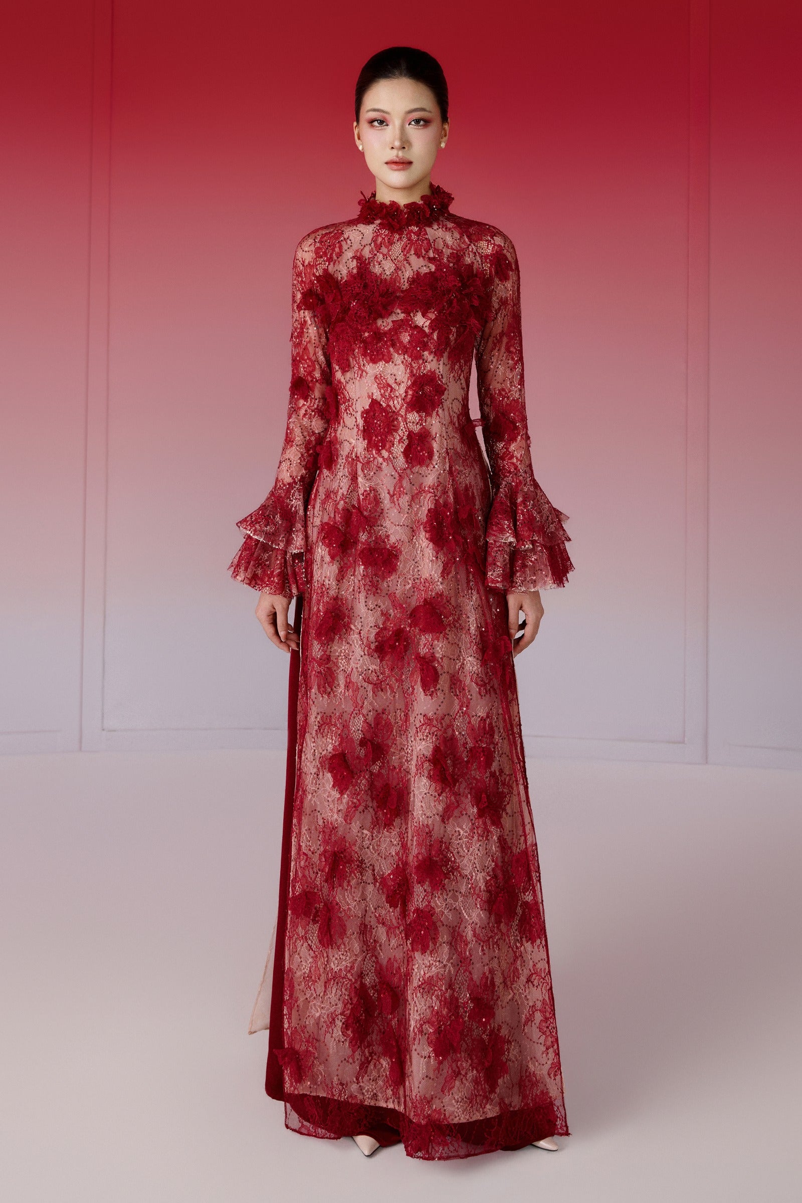 Phung Hy High Neck Ao Dai Set
