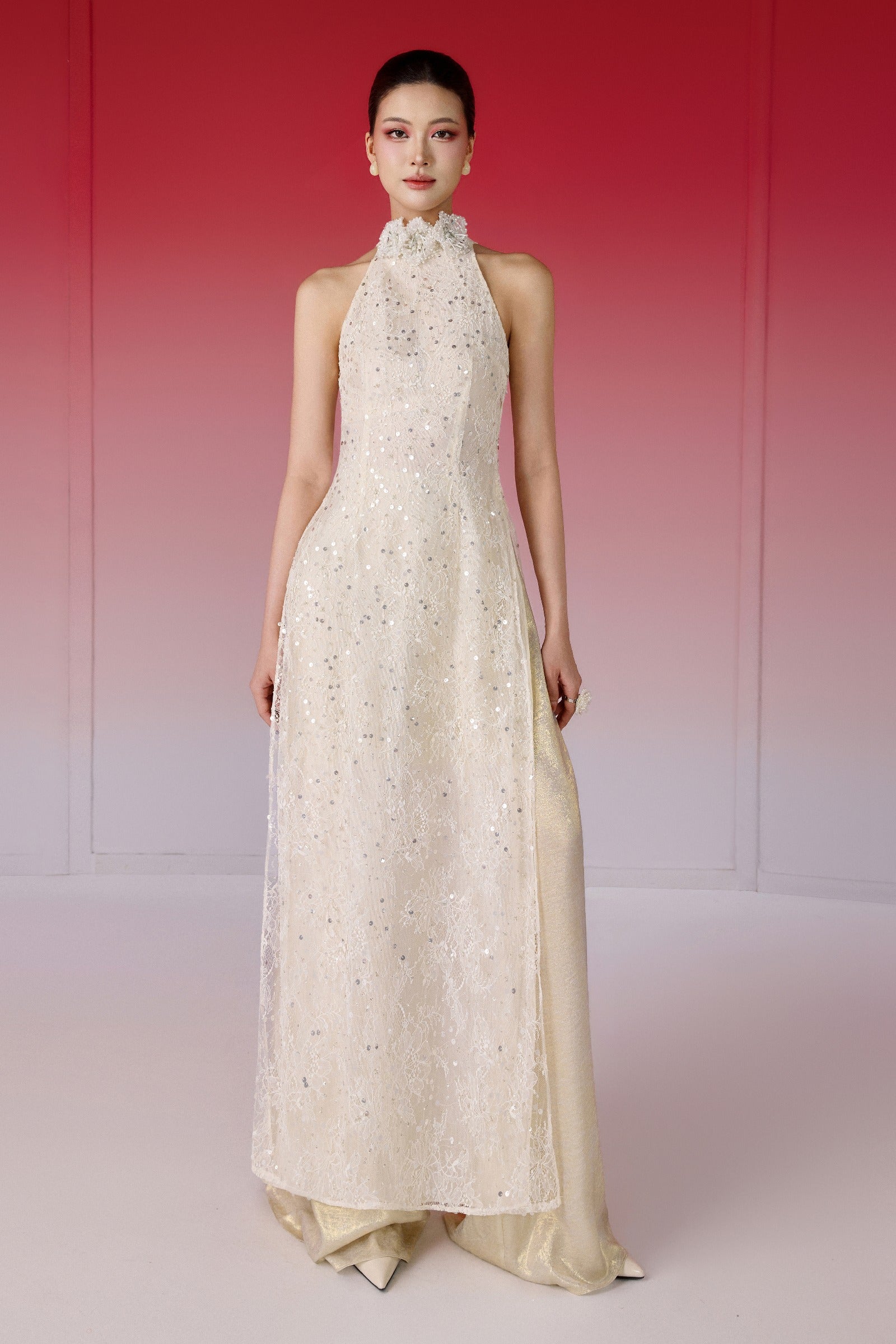 Suong Y Halter Ao Dai Set