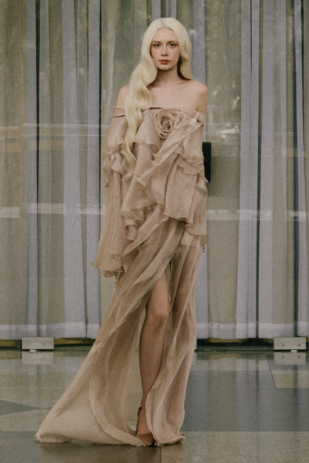 Cynthia Ruffle Maxi Dress - MEAN BLVD