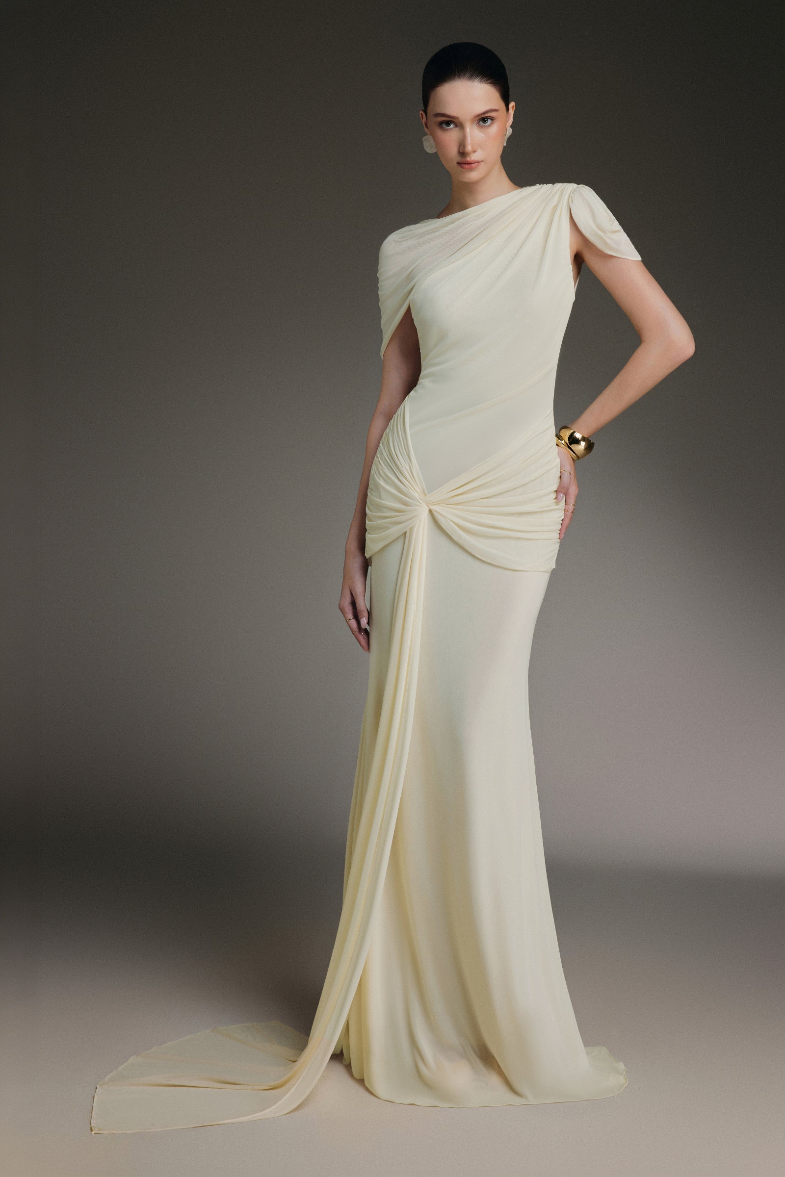 asymmetric neck dress Cyra Maxi Asymmetric neckline Size:us 10 Light Blue A Line features: Keyhole