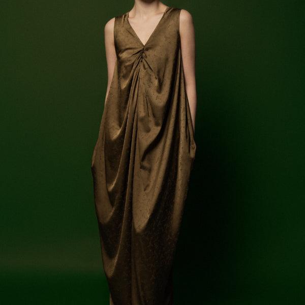 Phu Quy Tunic Sleeveless Silk Ankle Length Dress