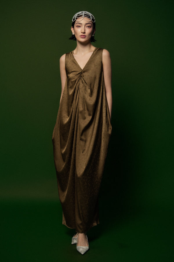 Phu Quy Tunic Sleeveless Silk Ankle Length Dress