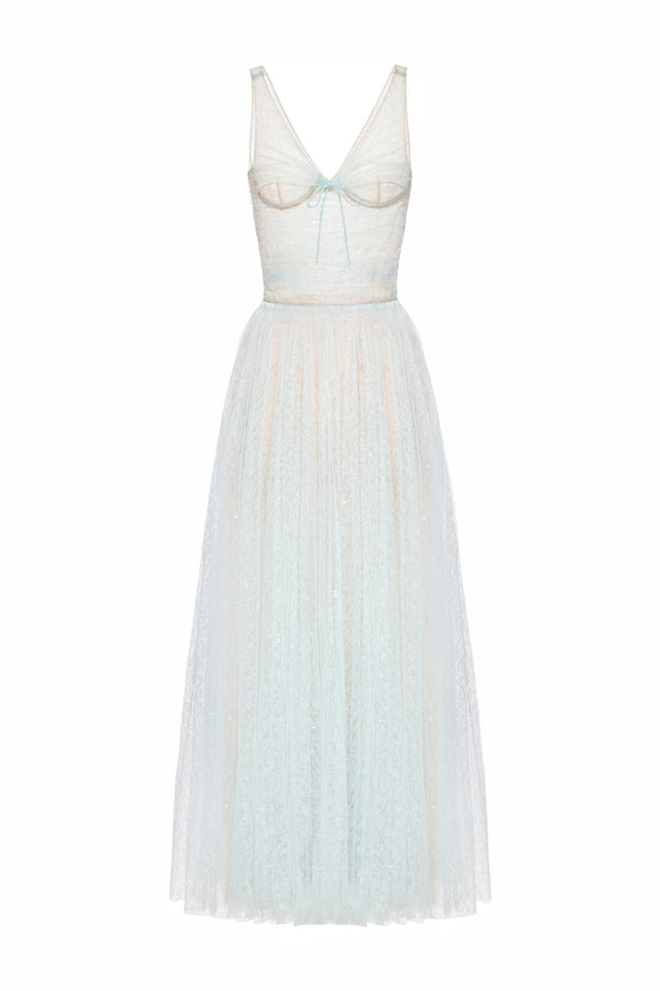 Selene V-Neck Sequin Maxi Dress