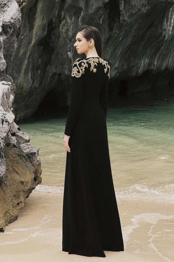 vivienne westwood long cocotte dress Vivienne Westwood, Nova Cocotte crpe satin gown, Women, Black, S, Dresses, Materialmix