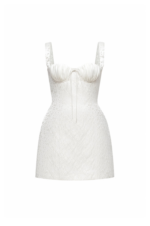 Liora Sweetheart Draped Mini Dress