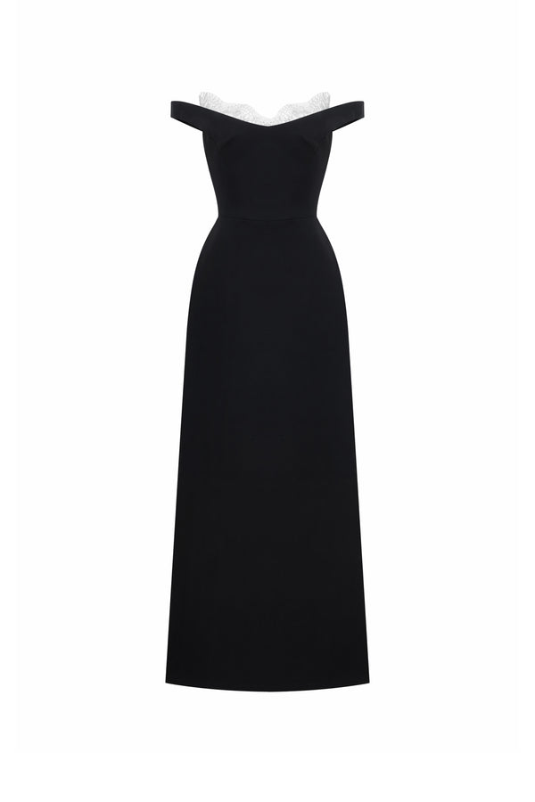 Amélie Off-Shoulder Applique Midi Dress