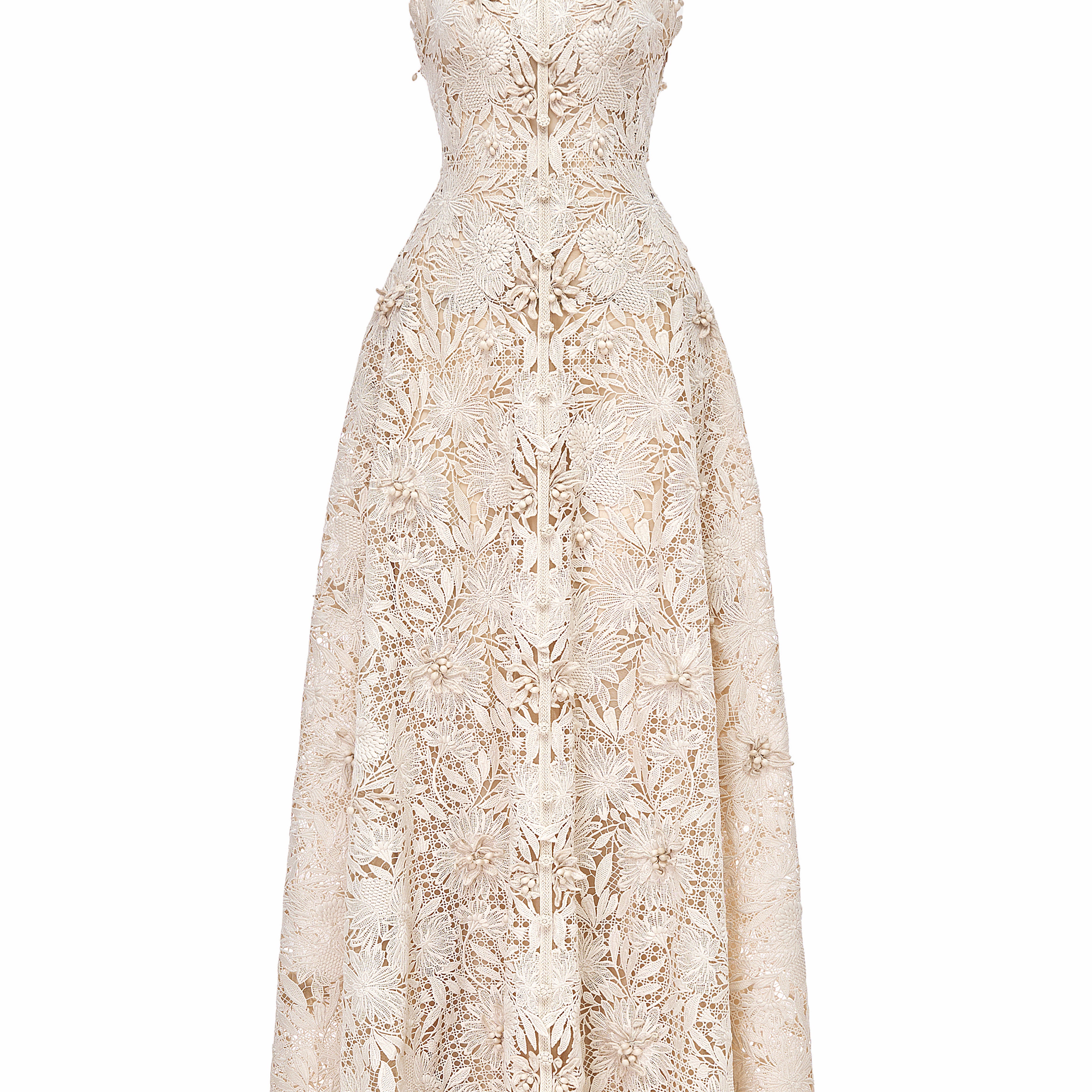 Odette High Neck Applique Maxi Dress