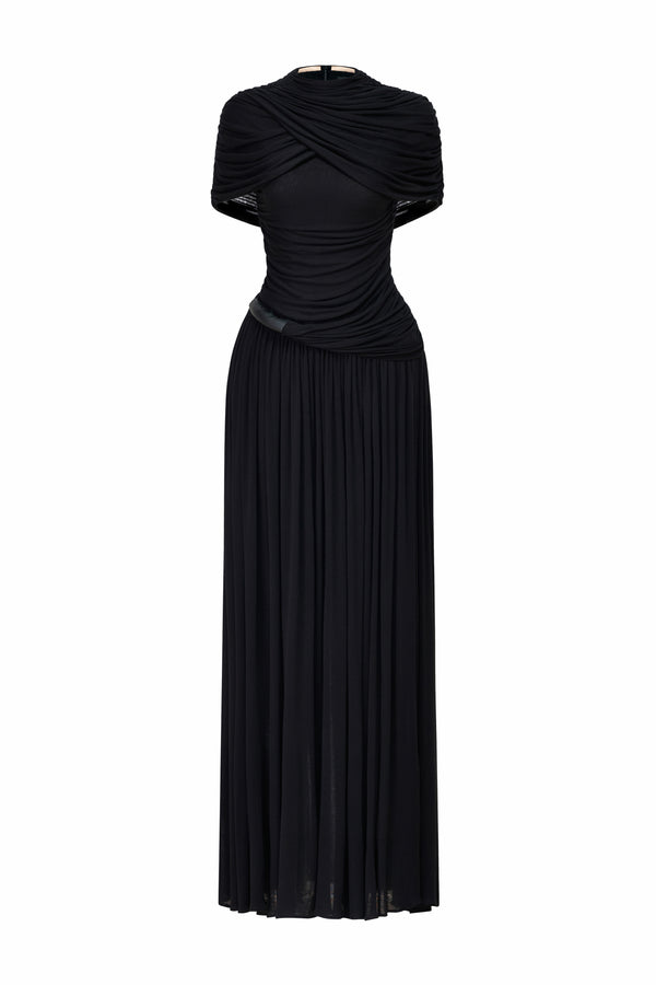 Aurélie Cape Draped Maxi Dress