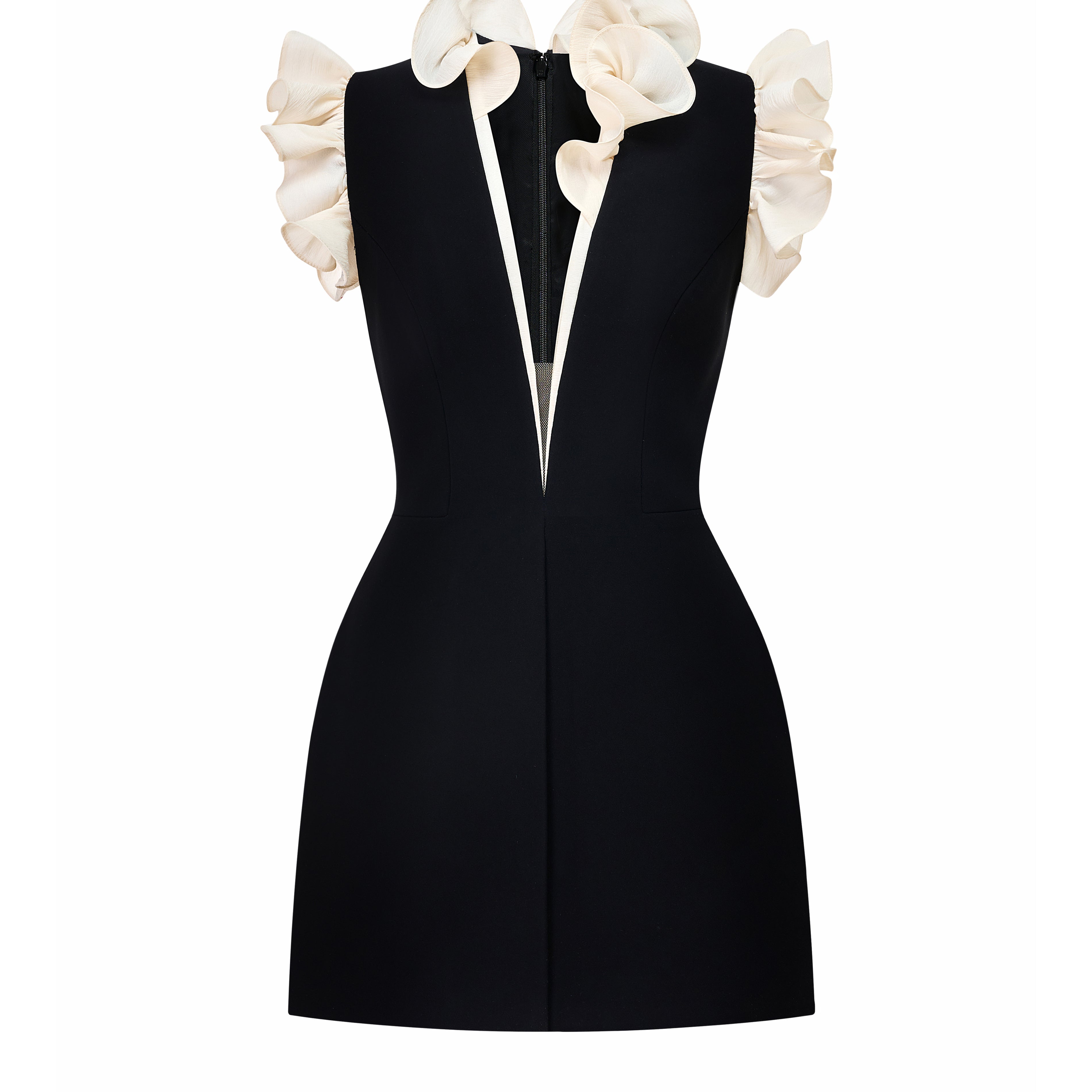 Celeste V-Neck Gathering Mini Dress