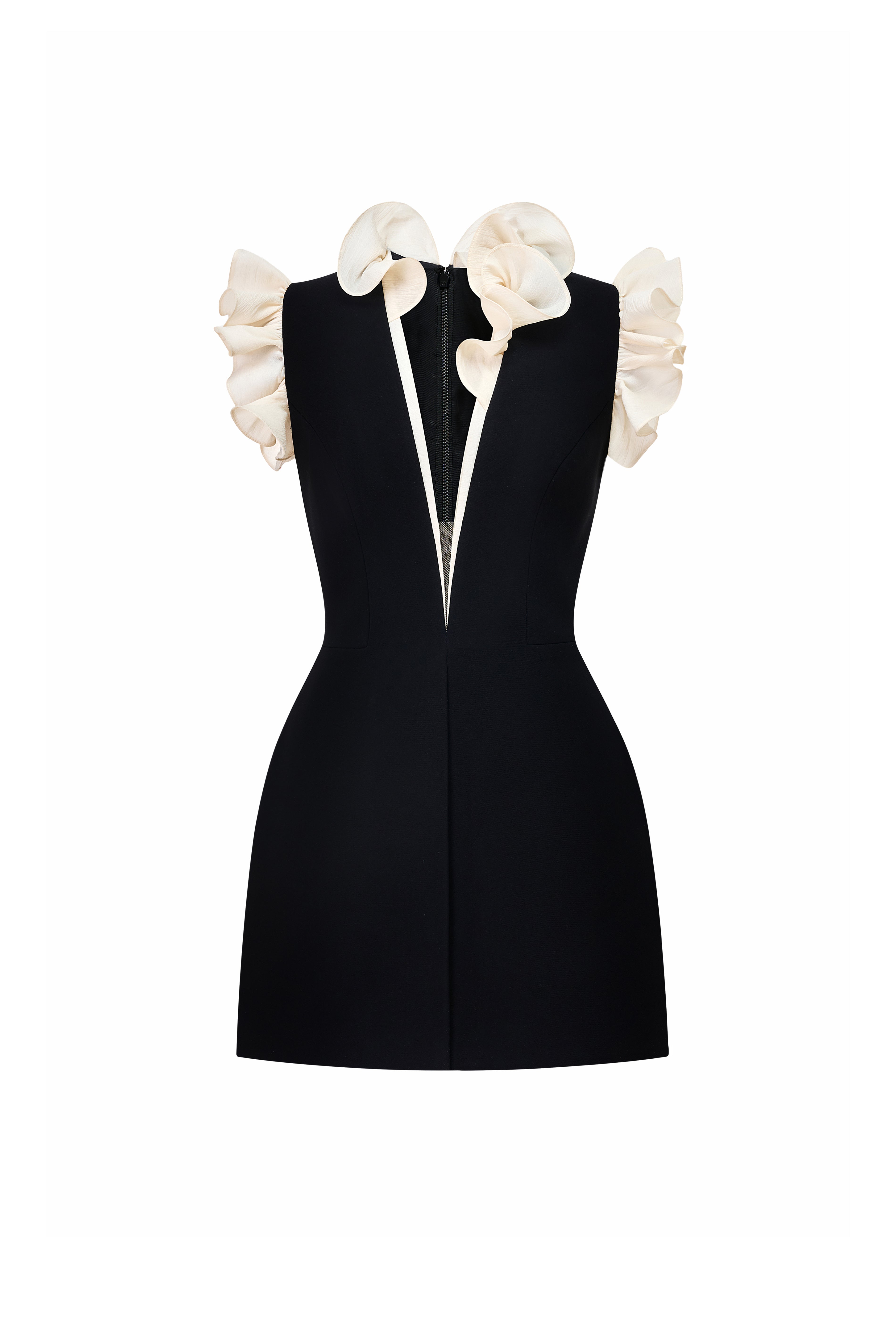 Celeste V-Neck Gathering Mini Dress