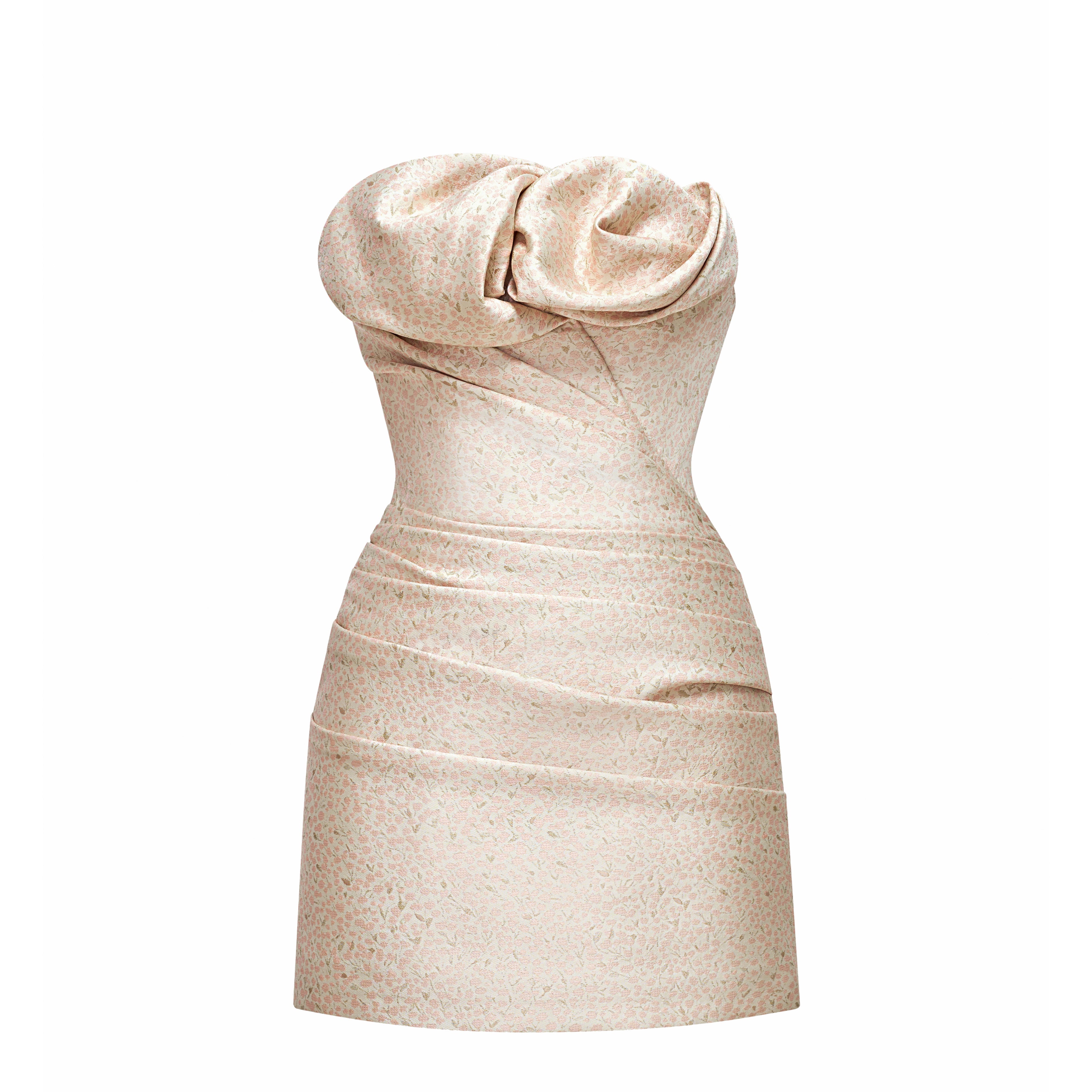 Aurianne Curved Draped Mini Dress