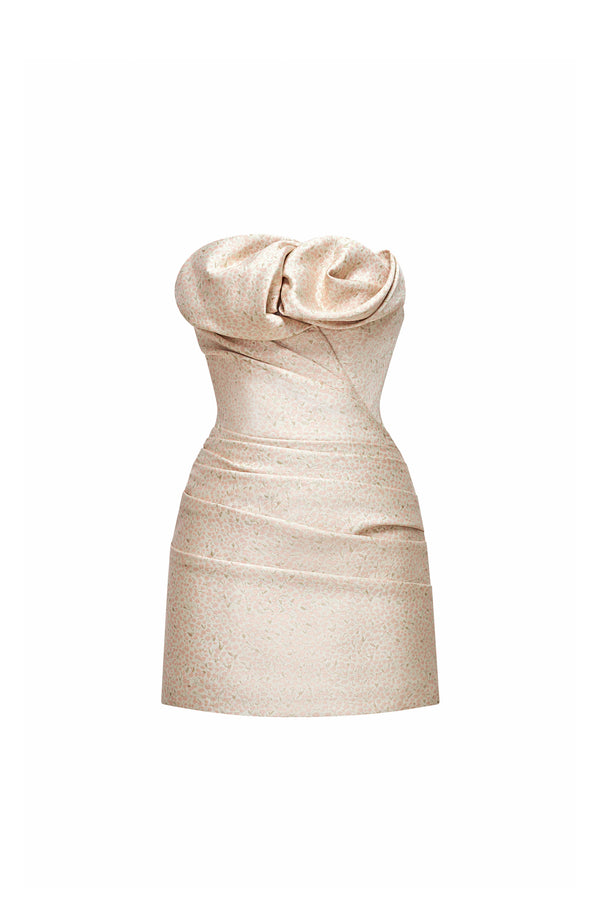 Aurianne Curved Draped Mini Dress