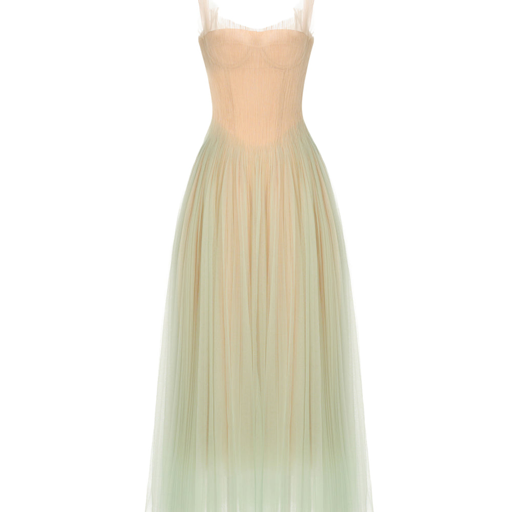 Lavinia A-line Gathering Midi Dress