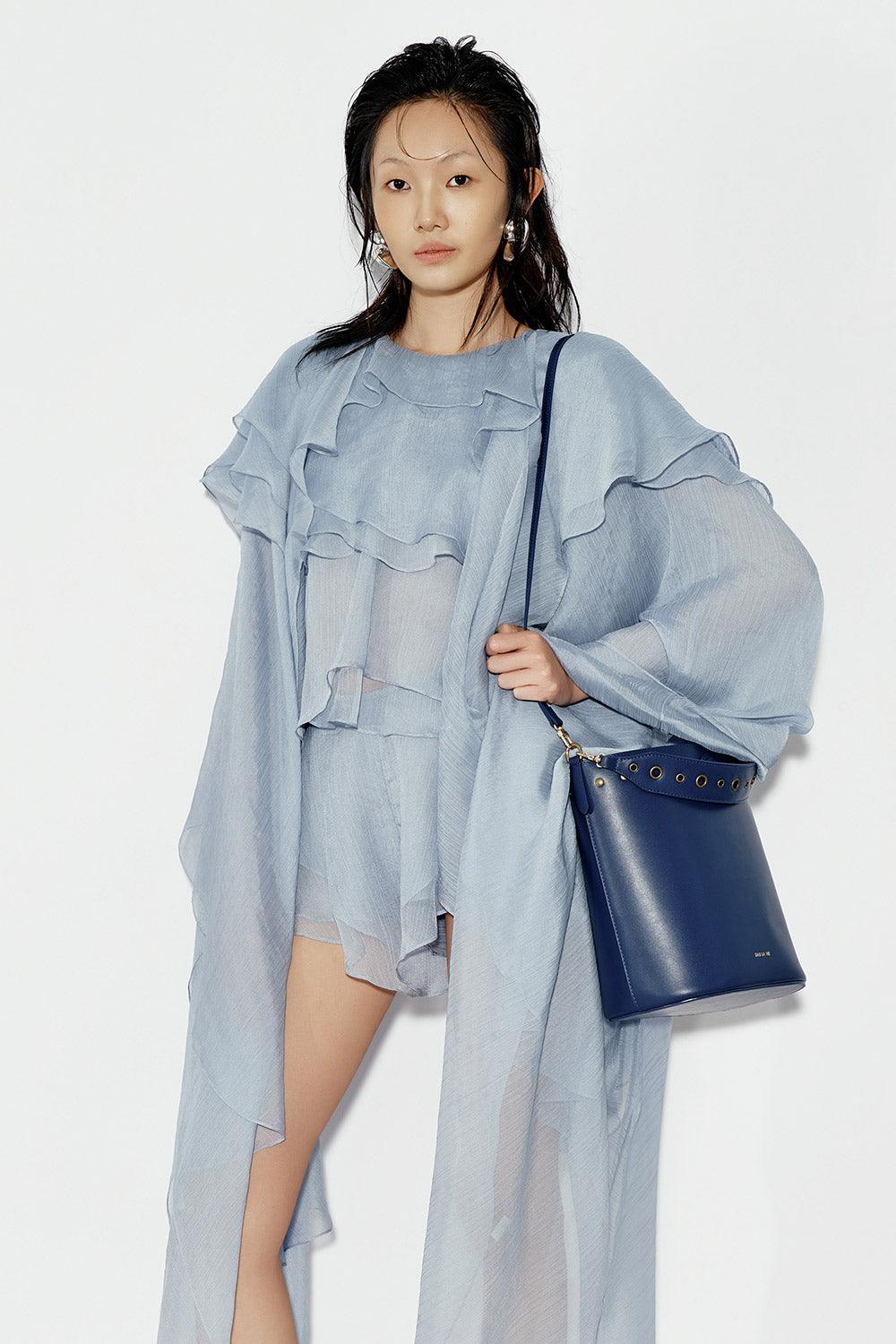 Lanata Blouson Ruffle Layer Chiffon Extra Short Length Set