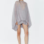 Carnation Drop Waist Batwing Sleeved Chiffon Mini Dress