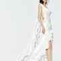 Camomlie Asymmetric Ruffled Silk High-low Dress