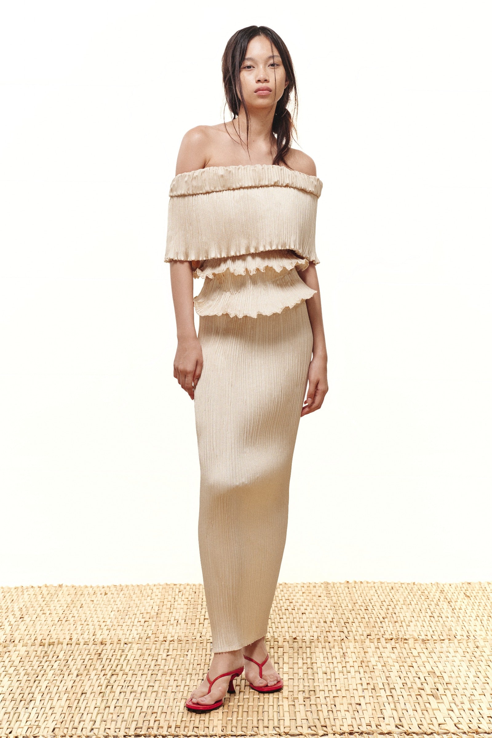 Oryelle Off-Shoulder Midi Dress