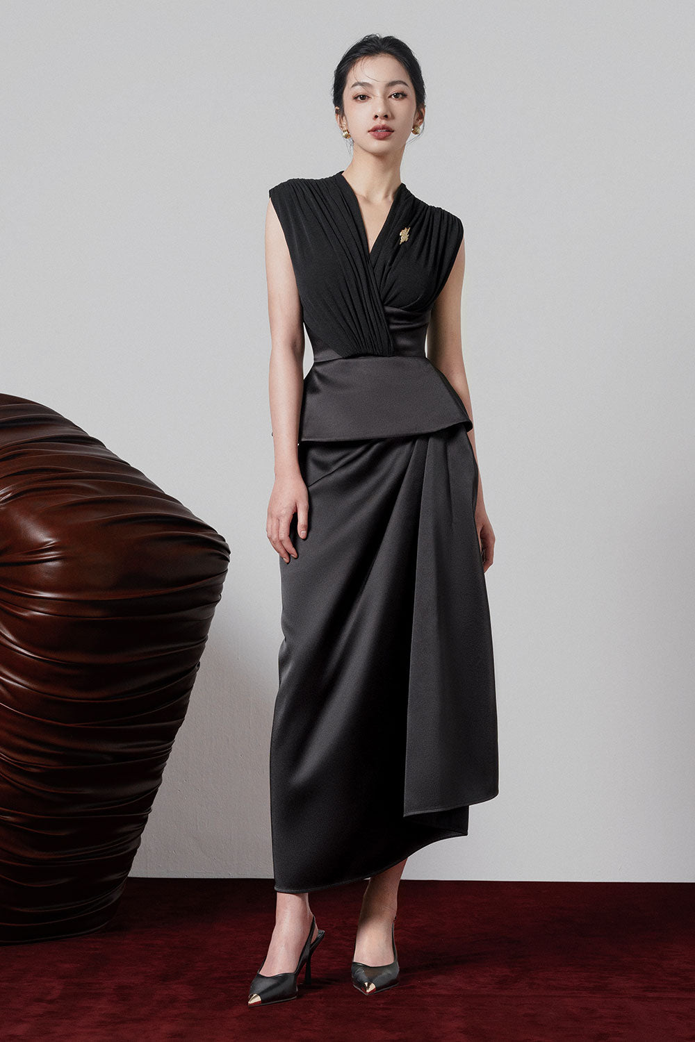 Jovie Peplum Sleeveless Elastane Top