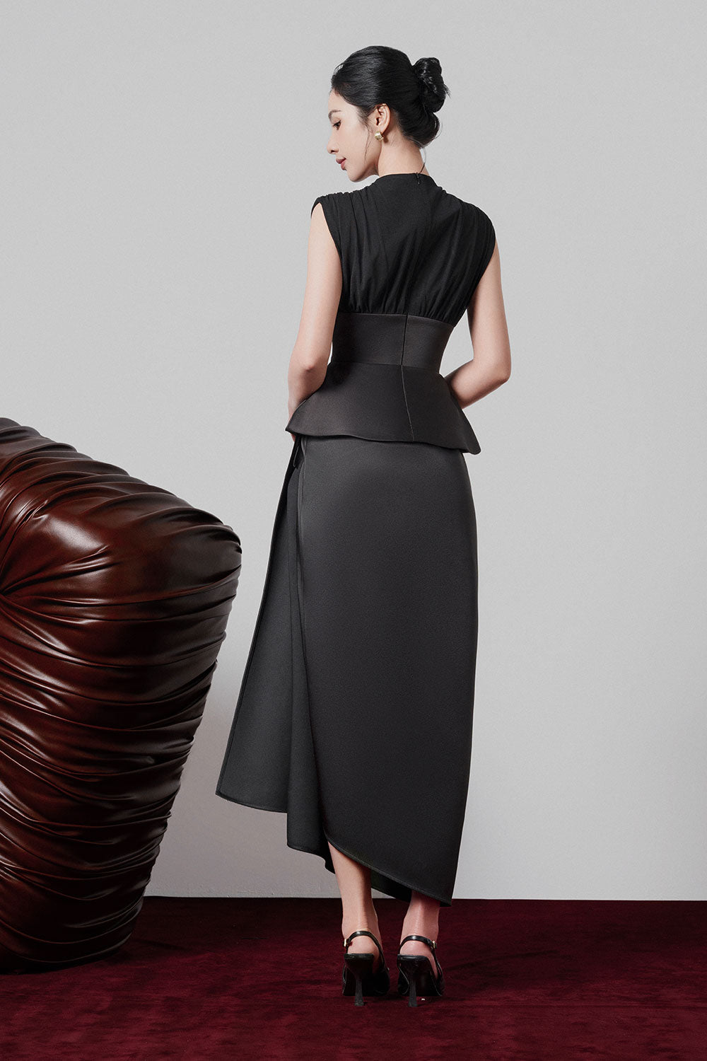 Jovie Peplum Sleeveless Elastane Top