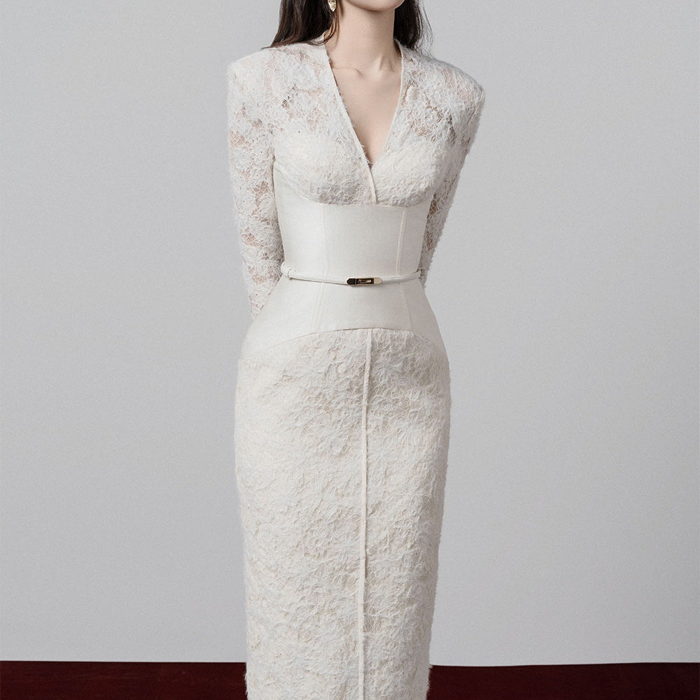 gaia claret lace midi dress Gaia Claret Lace Midi Dress