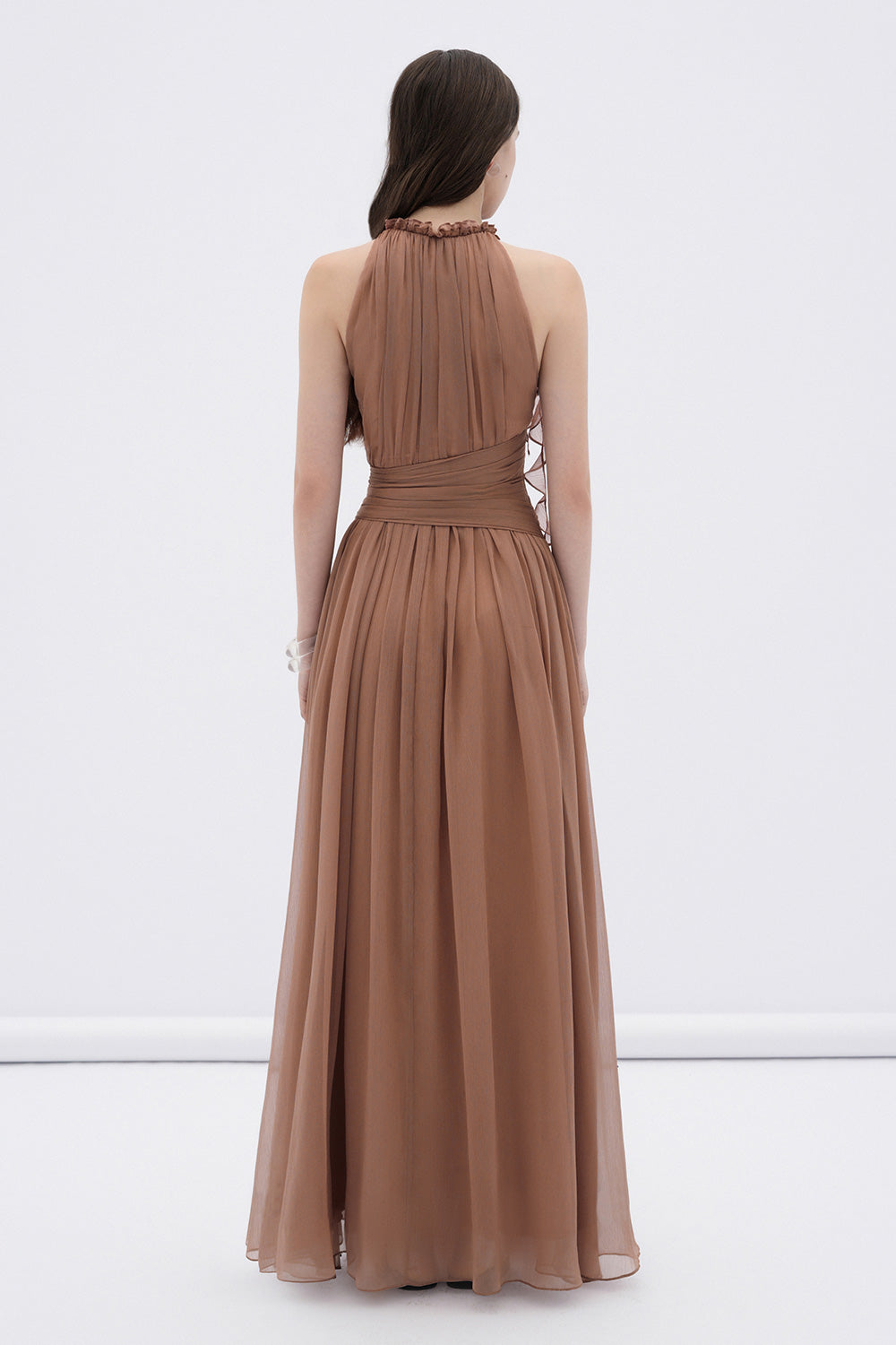 Mireille A-line Flared Chiffon Maxi Dress