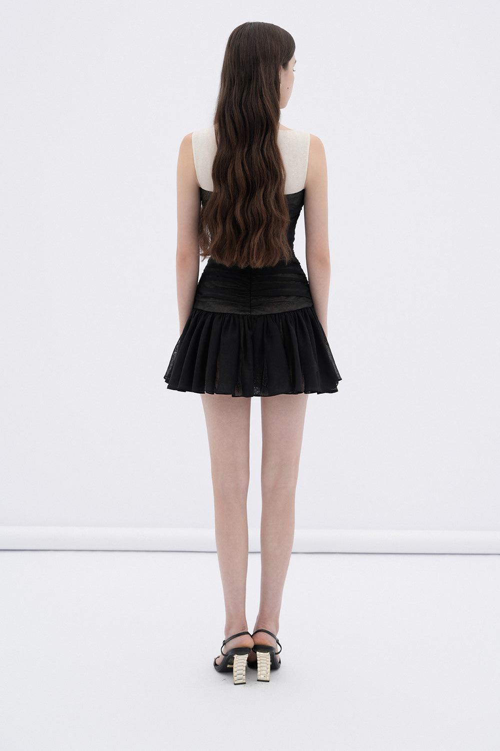 Faye Drop Waist Boat Neck Linen Mini Dress