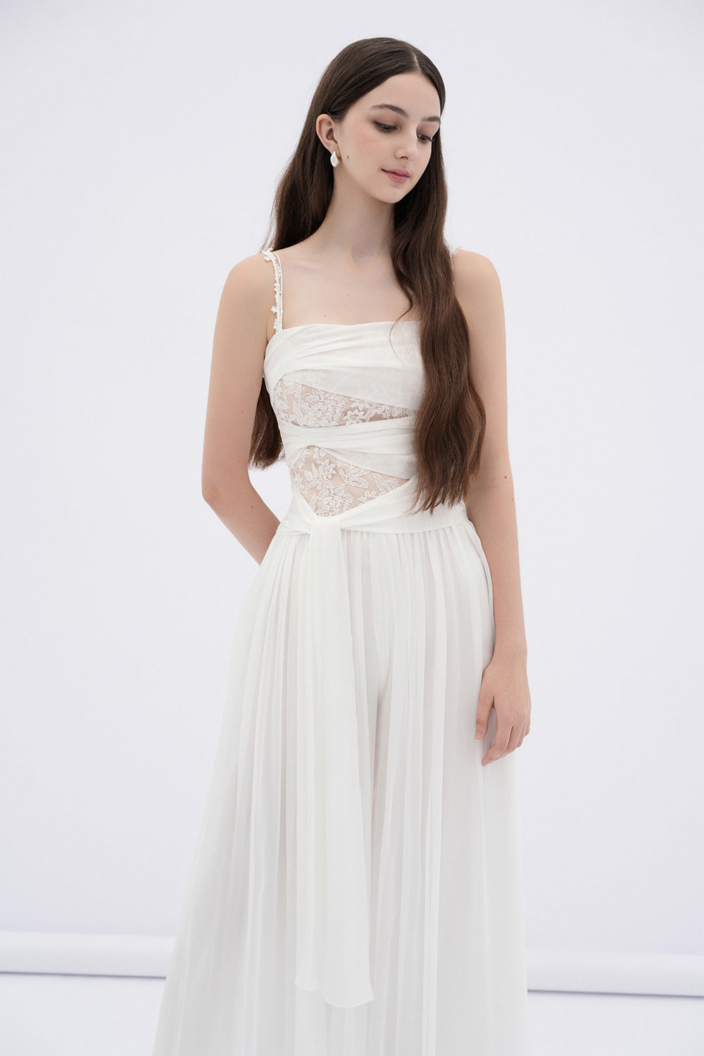 Ivy A-line Sarong Chiffon Maxi Jumpsuit