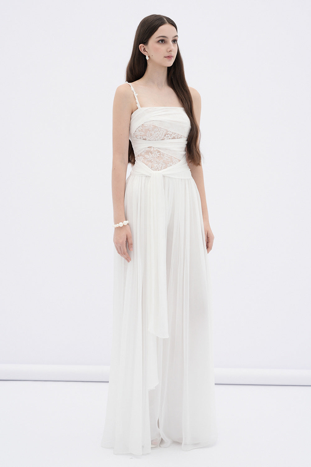 Ivy A-line Sarong Chiffon Maxi Jumpsuit