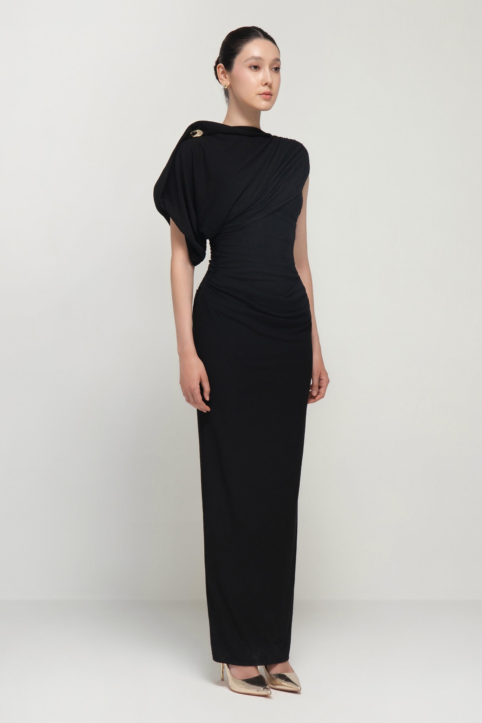 Priscilla Draped Maxi Dress