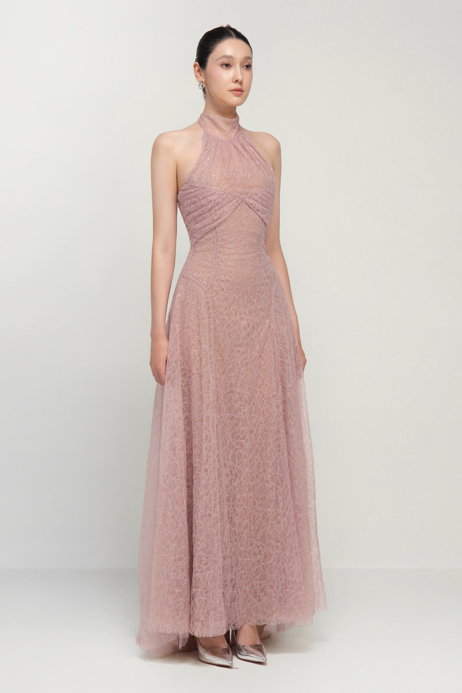 Lynx Halter Maxi Dress
